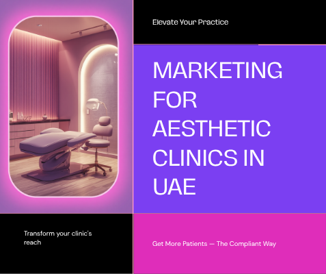 Marketing for aesthetic clinics in the UAE — Glowthdot guide cover